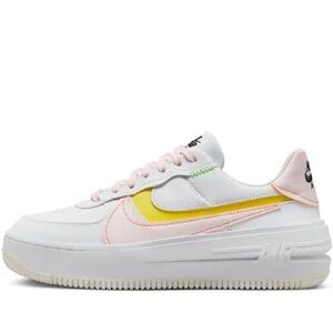 Nike Women's Sneakers in White, Yellow, and Pink
